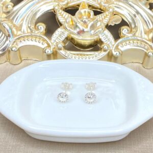 Aro Circular en Cristales Oro Blanco