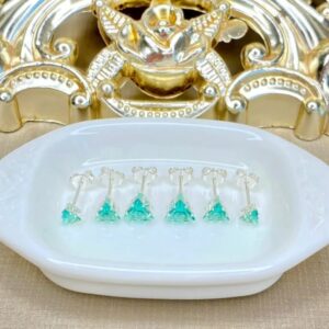Aro Trío Triángulo Aqua Oro Blanco