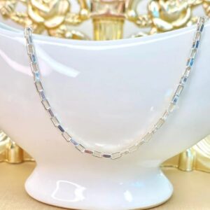 Cadena Masculina Oro Blanco