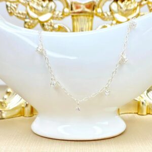 Pulsera Cristal Oro Blanco